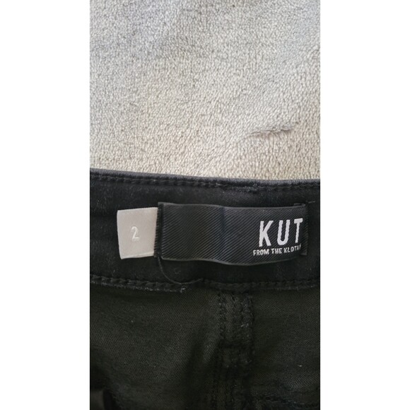 Women's Kut From the Kloth Raw Hem Black Skinny Jeans - Picture 3 of 4